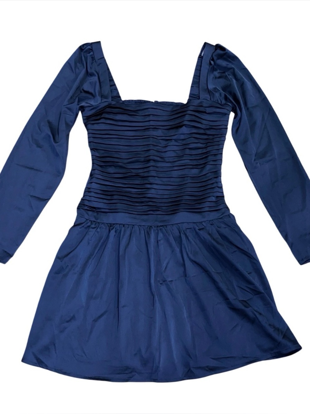Abercrombie & Fitch Purple Long Sleeve Short Dress NWOT Medium Smocked Boho